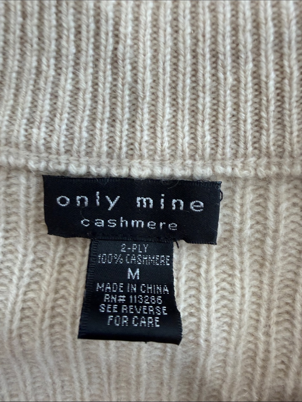 Only Mine Beige Ribbed Crewneck Sweater with Side Braid - Picture 8 of 12